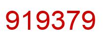 Number 919379 red image