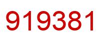 Number 919381 red image