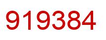 Number 919384 red image