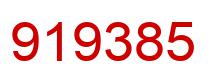 Number 919385 red image