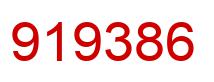 Number 919386 red image