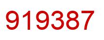 Number 919387 red image