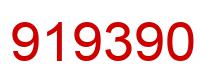 Number 919390 red image