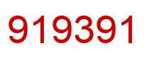 Number 919391 red image