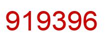 Number 919396 red image