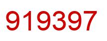Number 919397 red image