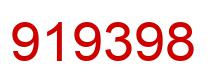 Number 919398 red image