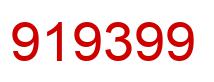 Number 919399 red image