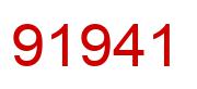 Number 91941 red image