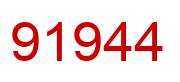 Number 91944 red image