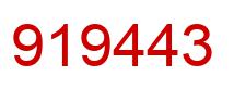 Number 919443 red image