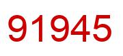 Number 91945 red image
