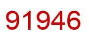 Number 91946 red image