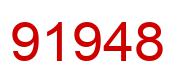 Number 91948 red image