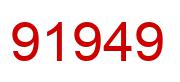 Number 91949 red image