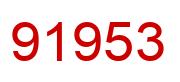 Number 91953 red image