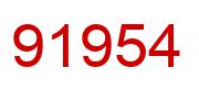 Number 91954 red image