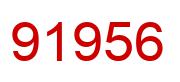 Number 91956 red image