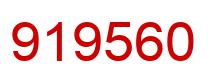 Number 919560 red image