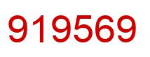 Number 919569 red image