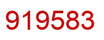 Number 919583 red image