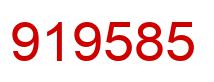 Number 919585 red image