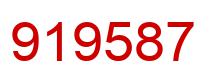Number 919587 red image