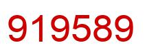 Number 919589 red image