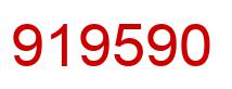 Number 919590 red image