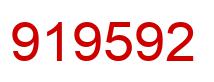 Number 919592 red image