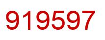 Number 919597 red image