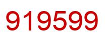 Number 919599 red image