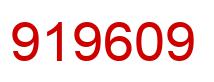Number 919609 red image