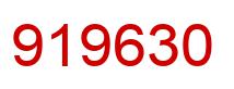 Number 919630 red image