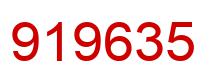 Number 919635 red image