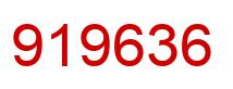 Number 919636 red image