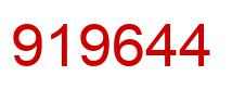 Number 919644 red image