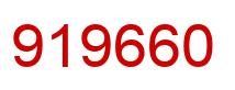 Number 919660 red image