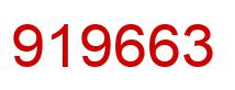Number 919663 red image