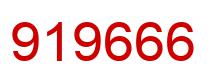 Number 919666 red image