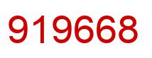 Number 919668 red image