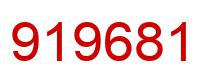 Number 919681 red image
