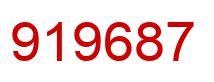 Number 919687 red image