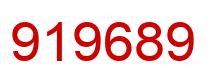 Number 919689 red image