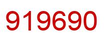 Number 919690 red image
