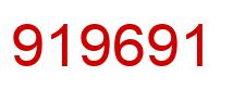 Number 919691 red image