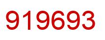 Number 919693 red image