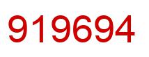 Number 919694 red image