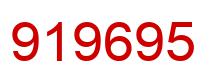 Number 919695 red image