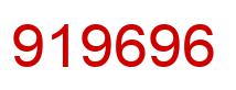 Number 919696 red image
